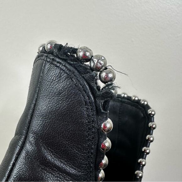 Alexander Wang Kori Cutout Studded Black Leather Ankle Boots Womens 36.5 - Picture 6 of 12